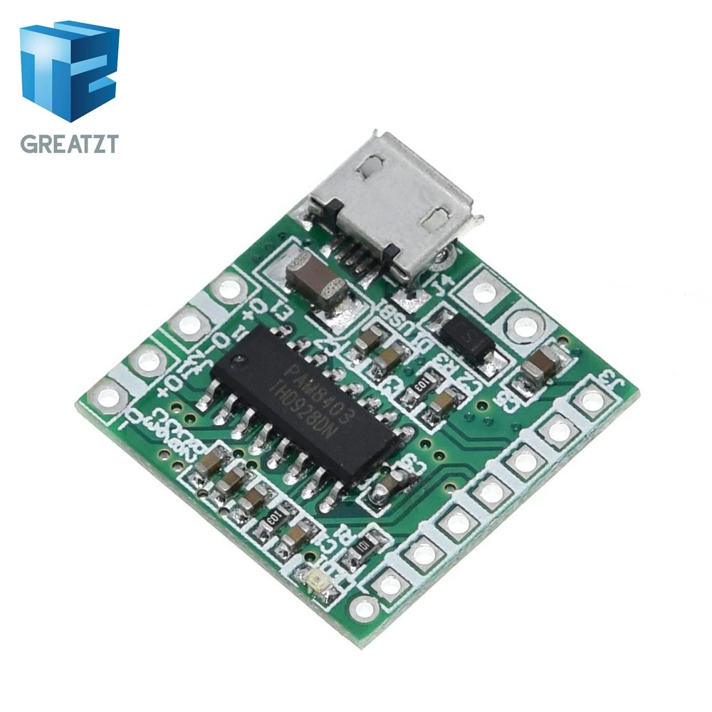GREATZT PAM8403 DC 5V Mini Class D 2x3W USB плата усилителя мощности DIY Bluetooth Колонка Z07 Прямая