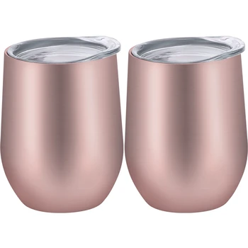 

Practical Boutique 12 Oz Insulated Wine Tumbler with Lid, Stainless Steel Stemless Wine Glass Double Wall Vacuum Insulated Trave