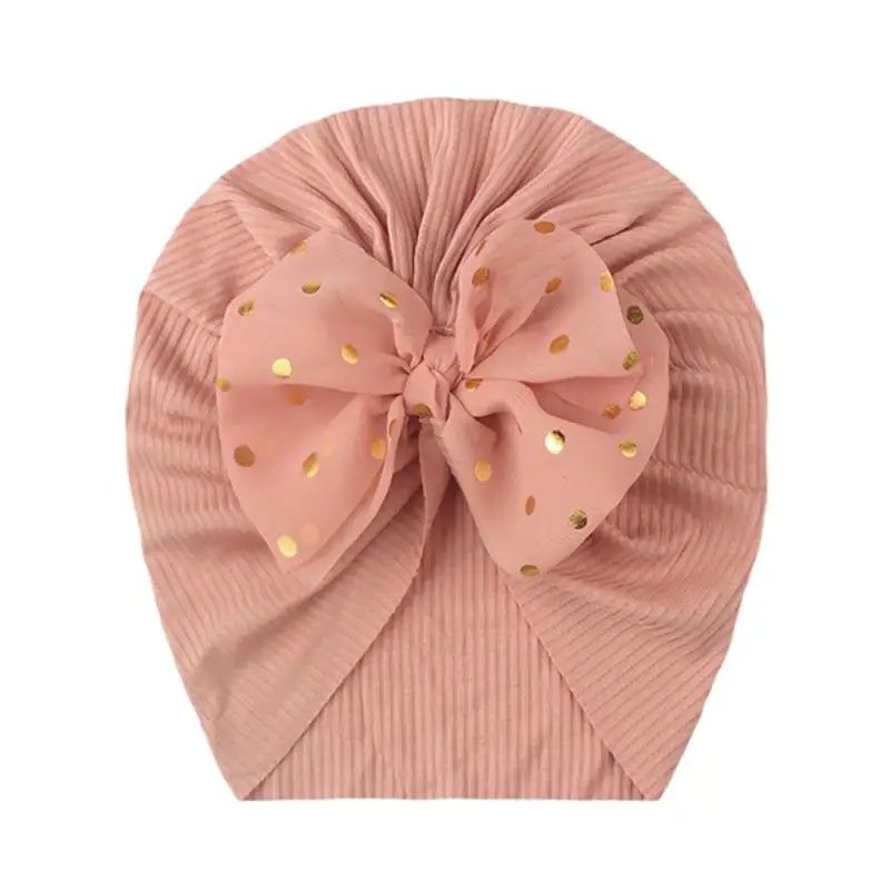 Fashion Bow Baby Hat Spring Summer Threaded Infant Toddler Newborn Baby Cap Children's Bowknot Sun Hat Headdress For 0-4 Y Baby baby accessories diy Baby Accessories