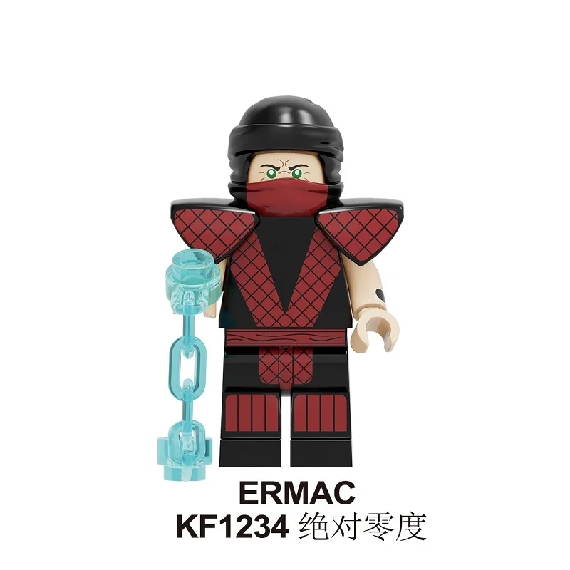 Строительные блоки Mortal Kombat кирпичи Sub-Zero Джони Кейдж Горо Шао Кан Барака Jax Kitana Фигурки игрушки подарок для детей KF6108