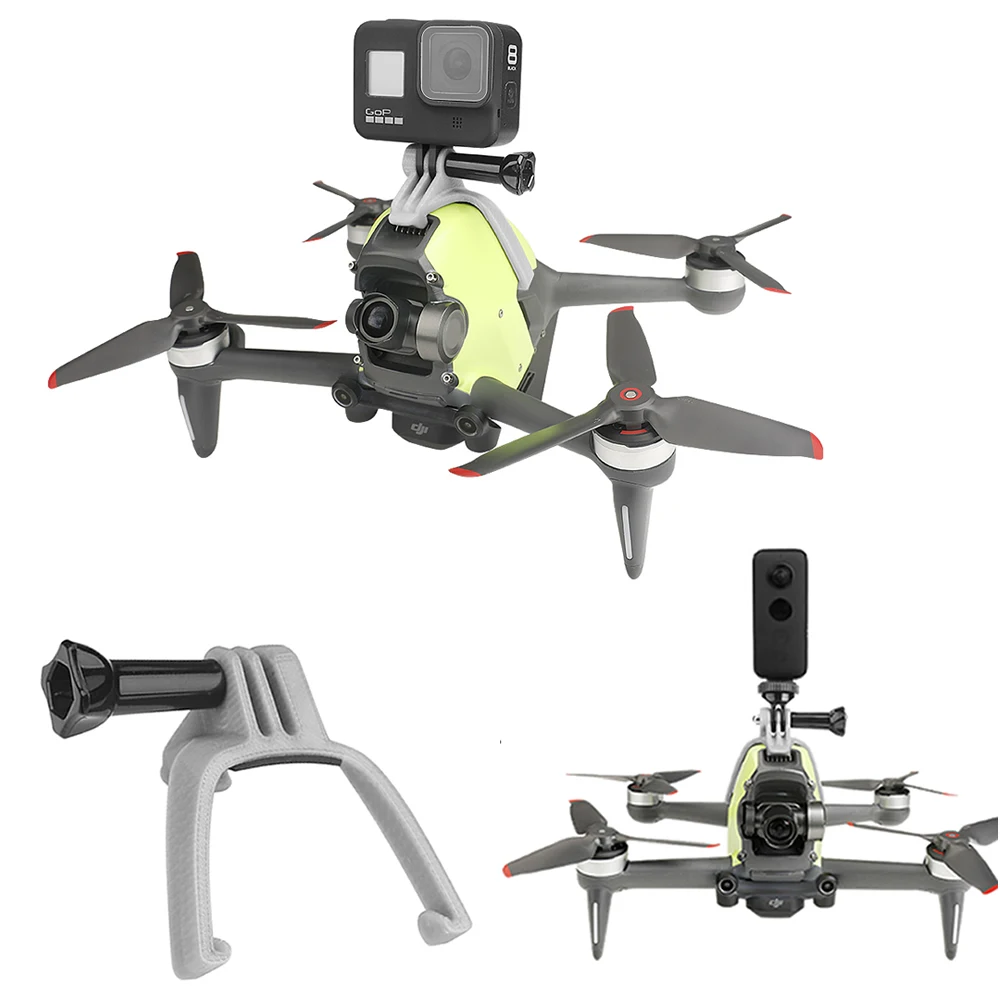 Câmera suporte superior gopro sports action camera adaptador de montagem braçadeira fix kit expansão lanterna para dji fpv acessórios