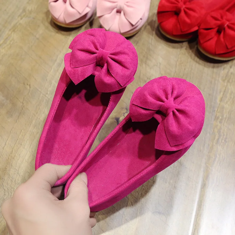 Suede Kids Loafers Girls Princess Shoes