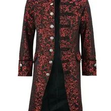 Модное мужское пальто в стиле стимпанк, Осеннее и зимнее Новое однотонное высококачественное Мужское пальто в стиле стимпанк, роскошное пальто