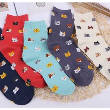 5 пара/лот, новые осенние женские носки милые носки хараюку для девочек, зимние теплые хлопковые носки для рождественских подарков