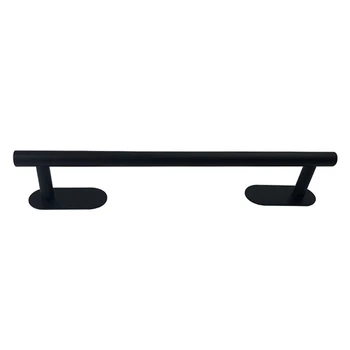 

40cm Stainless Steel Towels Storage Shelf Rack Wall Mounted Hanging Rail for Bathroom Kitchen Towel Hanging Holder Rack Black