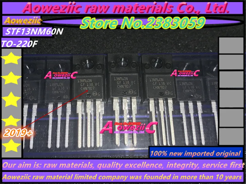 Aoweziic 2017 + 100% новая импортная оригинальная 13NM60N STF13NM60N TO-220F FET 13A 600 В