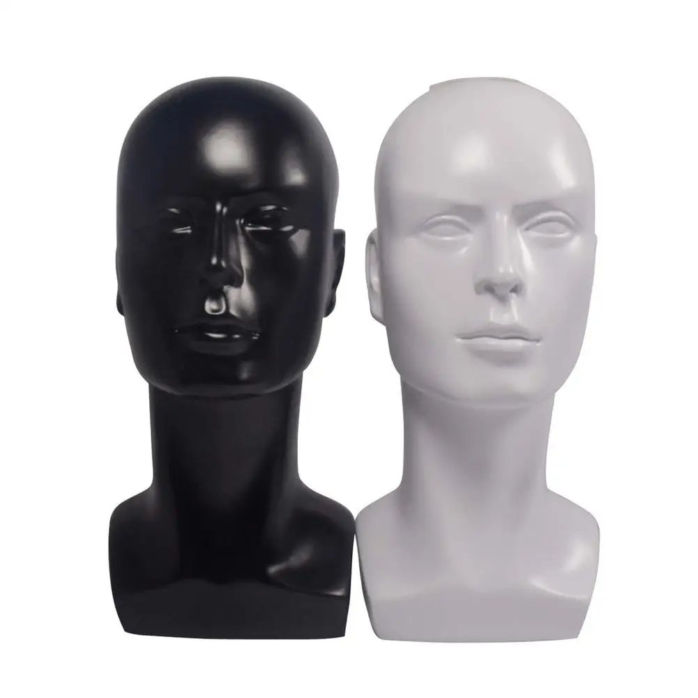 

Multi-Use Plastic Men PVC Mannequin Manikin Head Model for Cap Wig Hat Display Perfect For Shop Display Drop shipping
