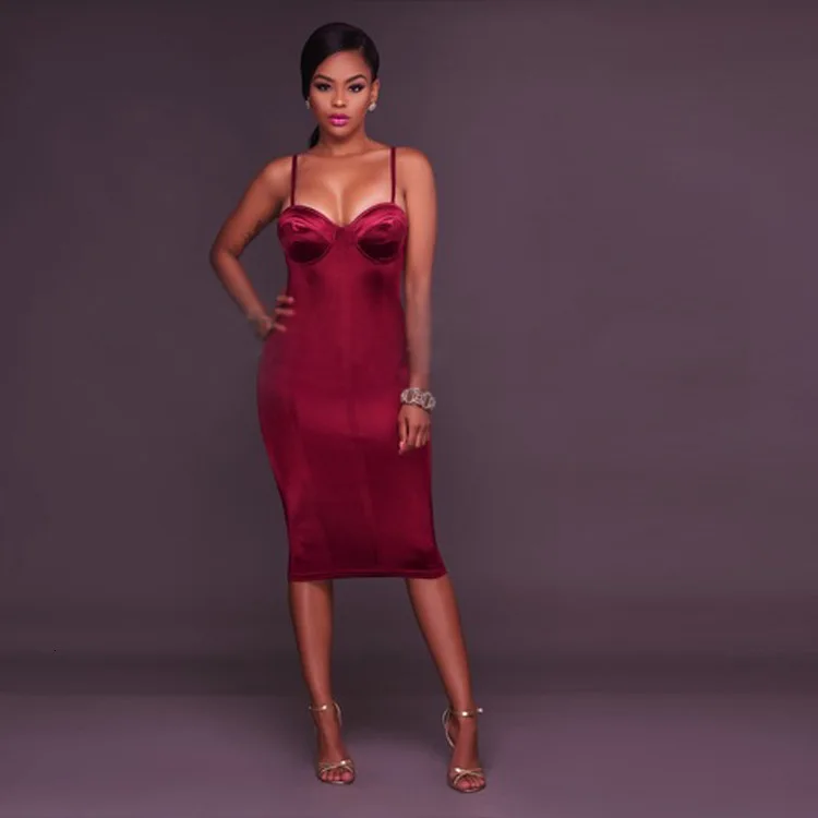 wine red Vestido-de-festa/сексуальное коктейльное платье без рукавов с v-образным вырезом и спагетти винно-Красного цвета Vestidos De Fiesta De Noche Largo - Цвет: wine red