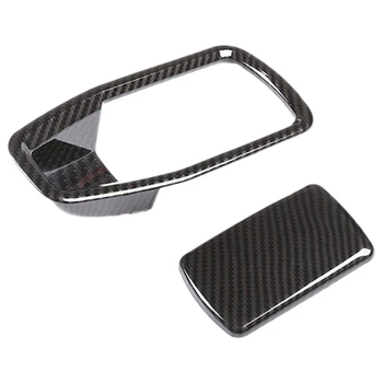 

Car Styling Carbon Fiber Copilot Glove Box Handle Decoration Button Cover Stickers for BMW 3 Series G20 G28 Interior Accessories