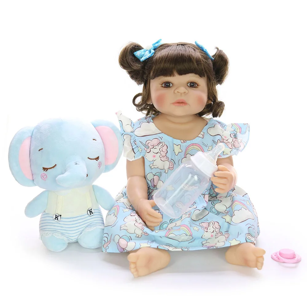 

55CM Soft Silicone Reborn Baby Doll Bebe Toy For Girl Bonecas Newborn Princess Babies Bathe Toy Playmate Lovely Birthday Gift