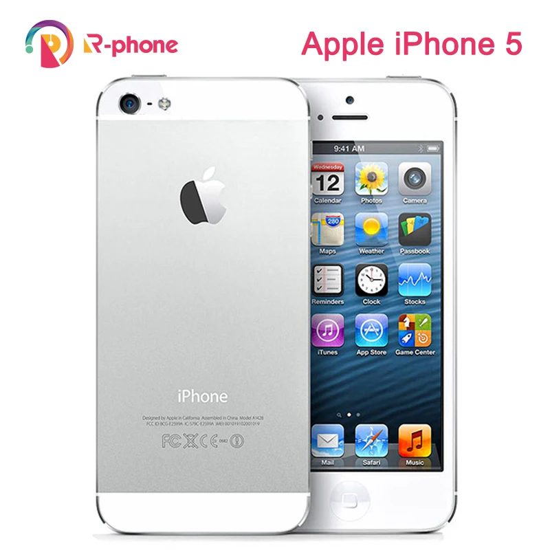 Apple-smartphone iPhone 5 usado, 3G, 16GB, 32GB, 64GB de ROM, Wifi, 8MP, 90% , IOS, Original, desbloqueado, 4,0