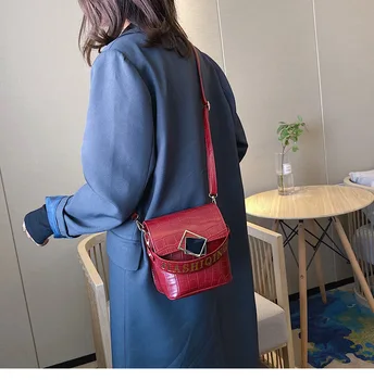 

Autumn/Winter New Women's Bag 2019 Small Square Bag Women's Fashion Simple One Shoulder Messenger Bag Women Bag Handbag