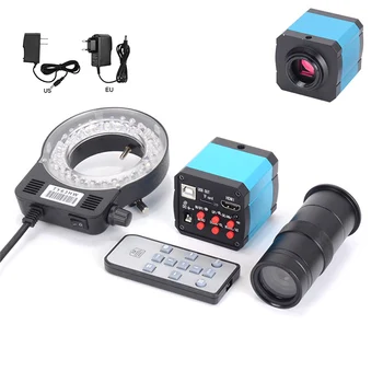 

41MP HDMI USB Industrial Electronic Digital Video Microscope Camera 100X Lens Kit LED Light for Phone DIY Repair JDH99