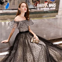 DEERVEADO реальные фотографии, Элегантное Длинное Вечернее Платье трапециевидной формы с вырезом лодочкой, винтажные вечерние платья, вечернее платье, халат De Soiree YS434