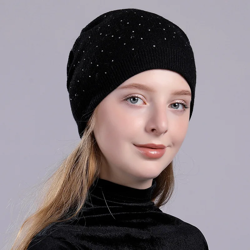 Fashion Women's Winter Hat Knitted Wool Beanies Female Skullies Slouchy Casual Outdoor Ski Caps Thick Warm hats for Women Girls