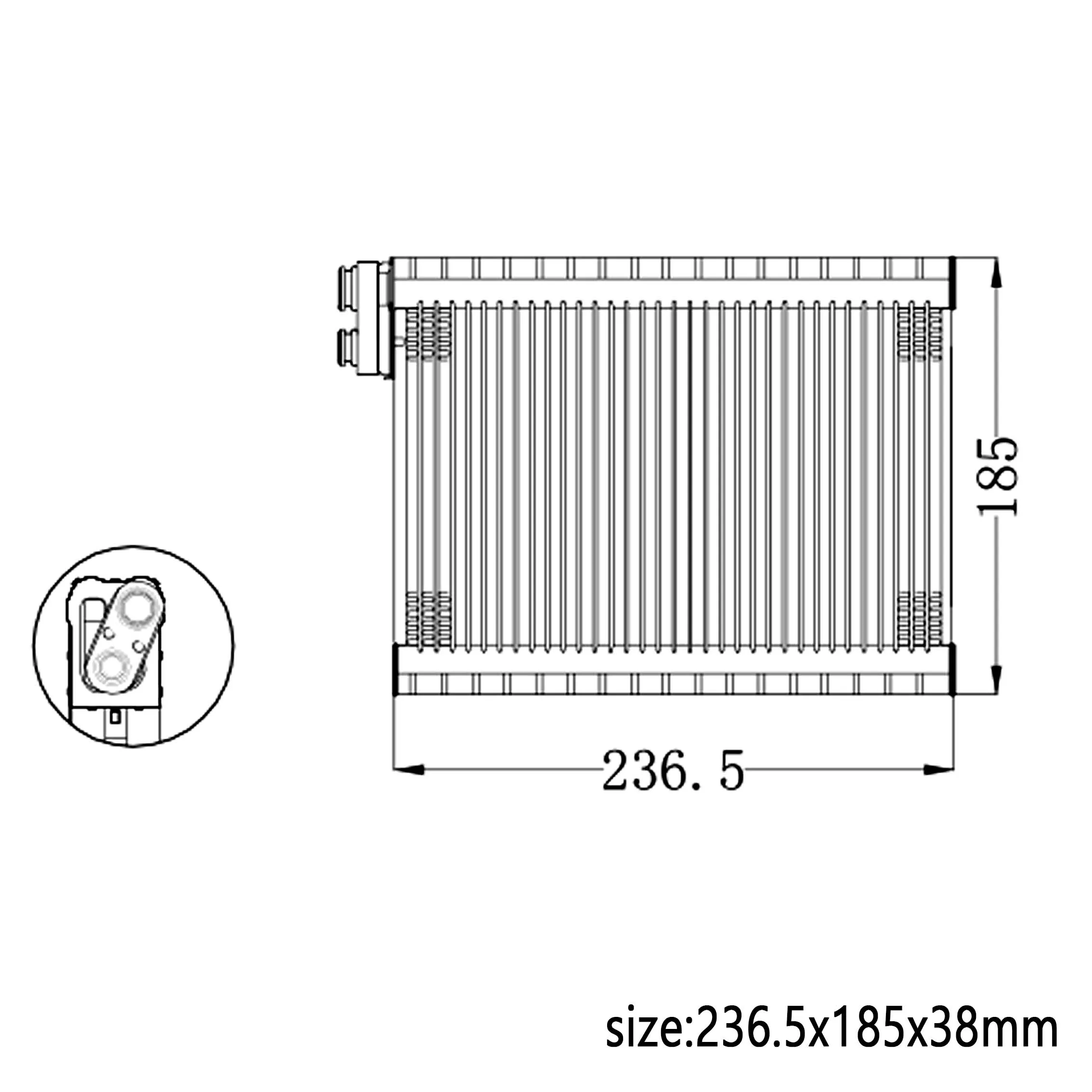 SDYT Car Air Conditioner Evaporator Core for Toyota Rush RHD 236.5X185X38mm