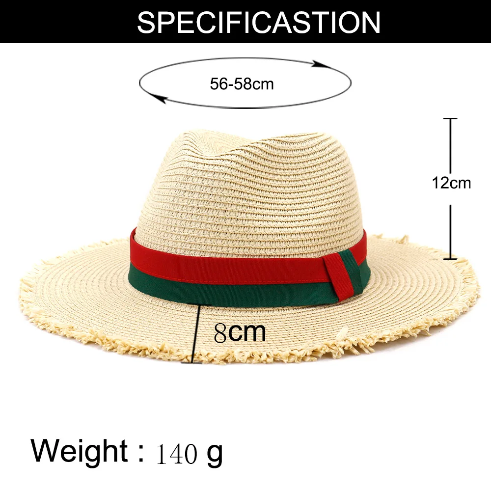 Fashion Beach Hats Women, Straw Beach Cap, Men Straw Hat