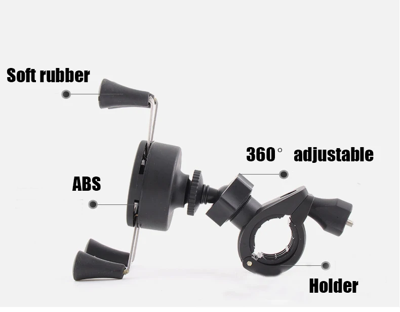 Универсальный держатель для телефона, держатель для мотоцикла, подставка для велосипеда, велосипеда, мобильного телефона, держатель из АБС-пластика, крепление с пряжкой, не скользит для смартфона, gps