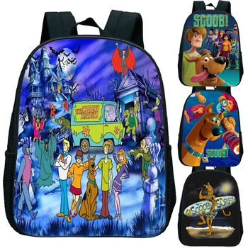 

SCOOB Backpacks Toddler Kids School Bags Scooby Doo Knapsack Preschool Children Boys Girls Bag Travel Backpack Gift 12inch