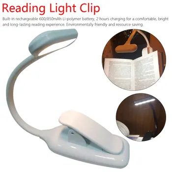 

Flexible Book Lamp Dimmer Clip Table Desk Lamp Notebook Laptop PC Computers Rechargeable LED USB Book Light Reading Light