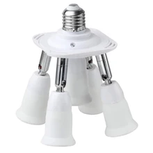 5 в 1 Свет-разветвитель на E26 E27 держатель переходника адаптера для Стандартный светодиодный лампы 360 градусов вращающийся 180 градусов