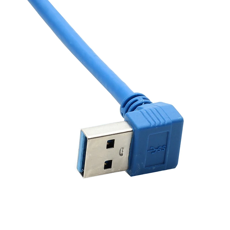 Высокоскоростной USB 3,0 Мужской и Женский удлинитель адаптер нижний локоть 90 градусов USB3.0 линия передачи данных под прямым углом L Тип
