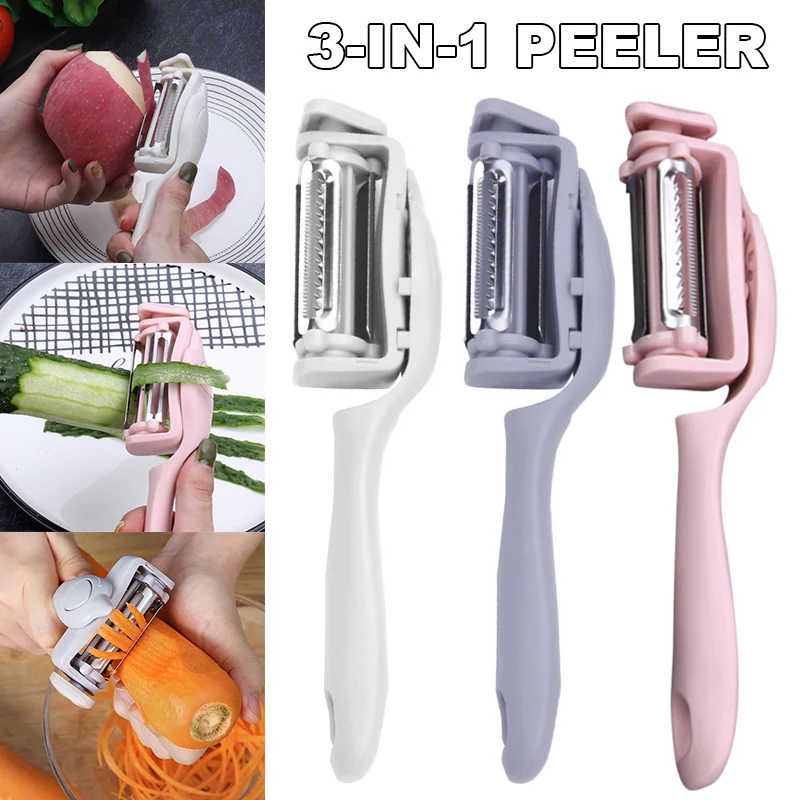 

3in1 Multifunction Vegetable Fruit Tool Julienne Cutter Peeler Paring Peeling Cutter Potato Carrot Shredder Grater Kitchen Tools