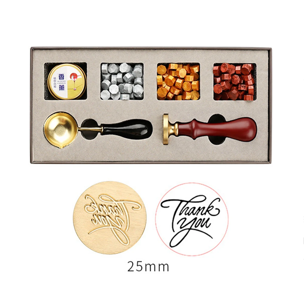 Stamps Wax Seal Box Packaging Kit Evening Wedding Invitation Decorative Wax Dipping Pot Set Stamping Plates Melt Craft Supplies
