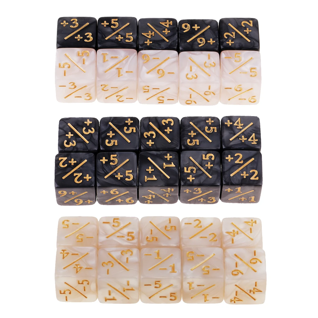  Math Learning Educational  TRPG D&D Board Dice Game 6-side Fractional Dice Family D6 Dices