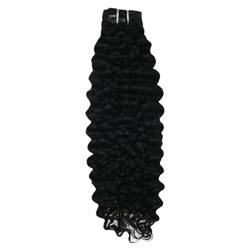 1B Natural Wave Moresoo заколки для наращивания волос Remy человеческие волосы на клипсах в полной головке вьющиеся волосы набор 7 шт/100 г/упак - Цвет: 1B Natural Wave