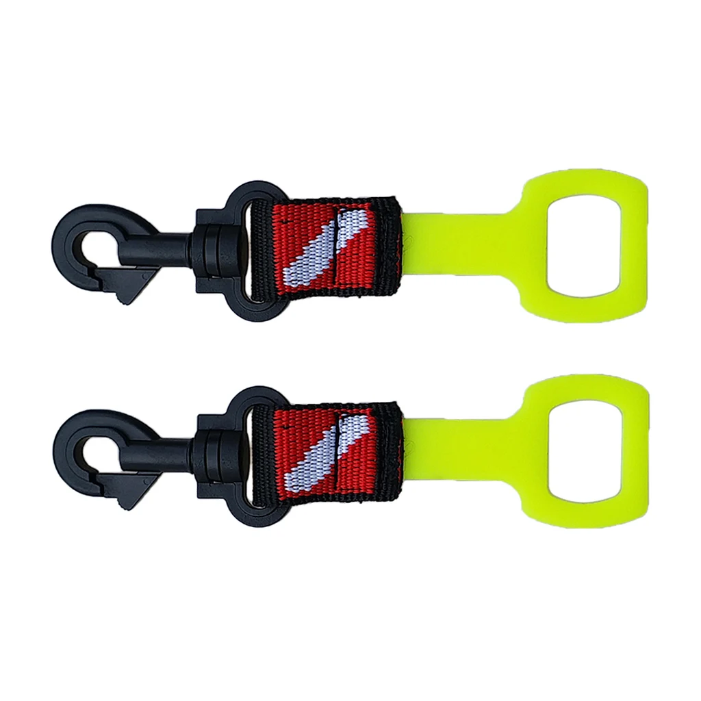 2Pcs/Set Scuba Diving Regulator Octopus Holder with 2.5cm Webbing and Plastic Clip - Underwater Equipment Accessories