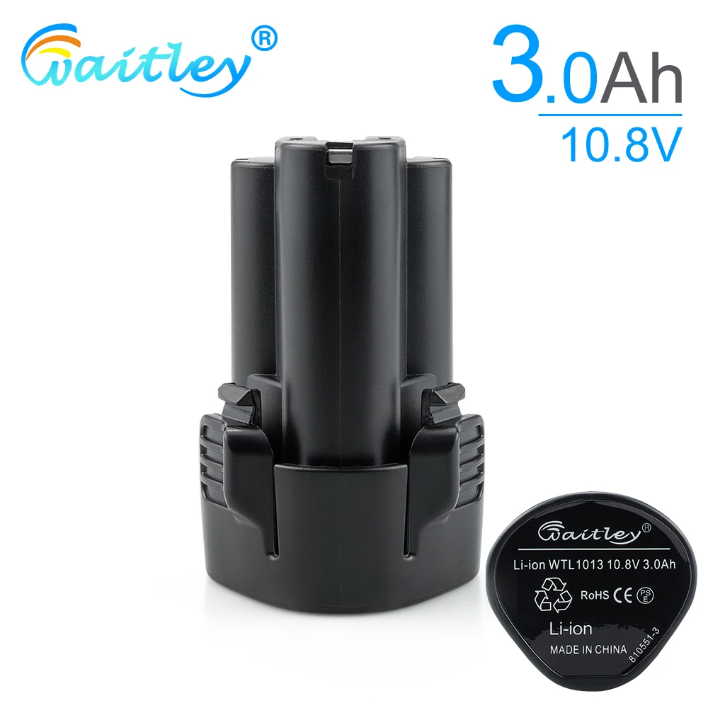 Waitley 10,8 V 3000mAh Электроинструмент аккумуляторная батарея для Makita 10,8 V 12V 3.0Ah BL1013 BL1014 LCT204 DF330D TD090D Замена