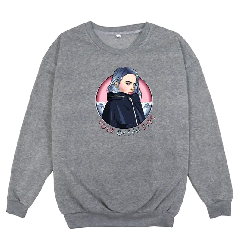 Забавная Толстовка Billie Eilish, Женская Толстовка Harajuku, розовая одежда, уличная одежда, толстовки в стиле хип-хоп, одежда для девочек, Moletom Masculino - Цвет: 20