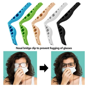 

Flexible Durable Anti Fogging Glasses Fashion Soft Silicone Nose Bridge Clip Extensile Mask Clamp Eyewear Holder Accessory