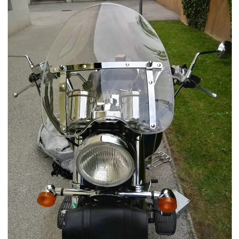 18 Inch Transparent Ветровой экран для Honda VT VF 1100 750 250 C VT250 VF1100 VF750 Super Magna V65 7/" или 1" Руль Ручки экран лобовое стекло - Цвет: 18 Inch Transparent