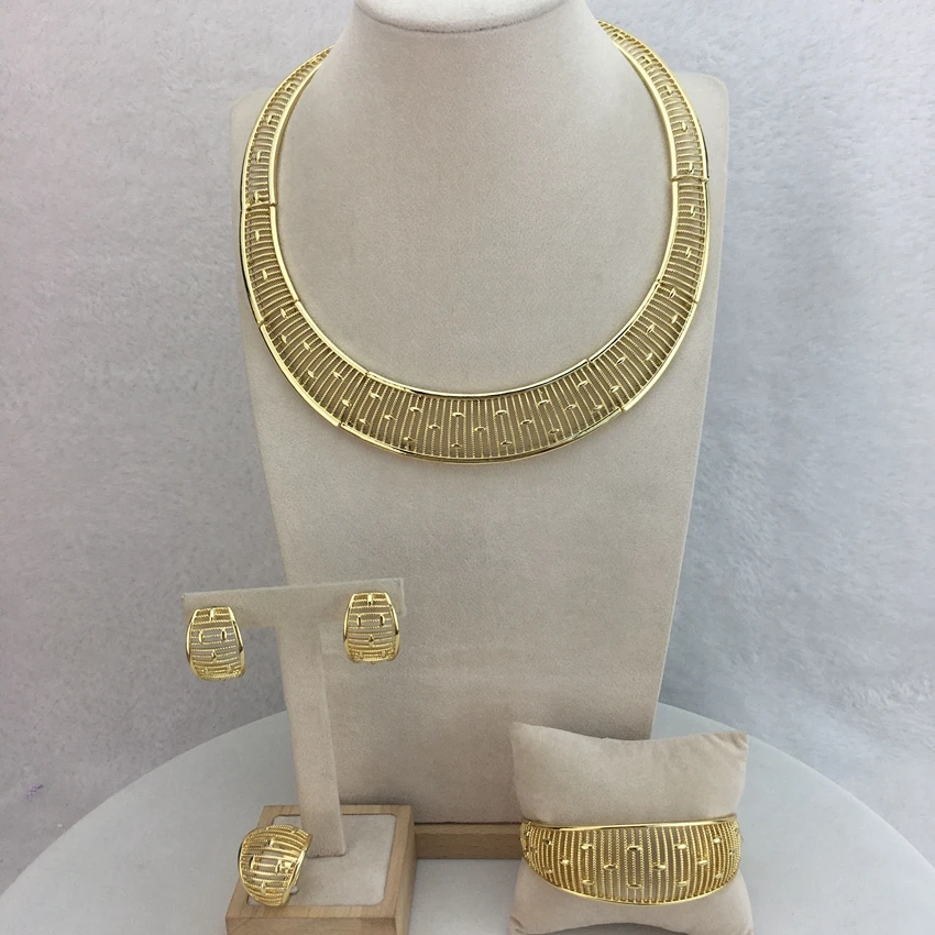 

Yuminglai FHK11603 Dubai Jewelry Sets Fashion Goldplate Jewelry Sets for Women