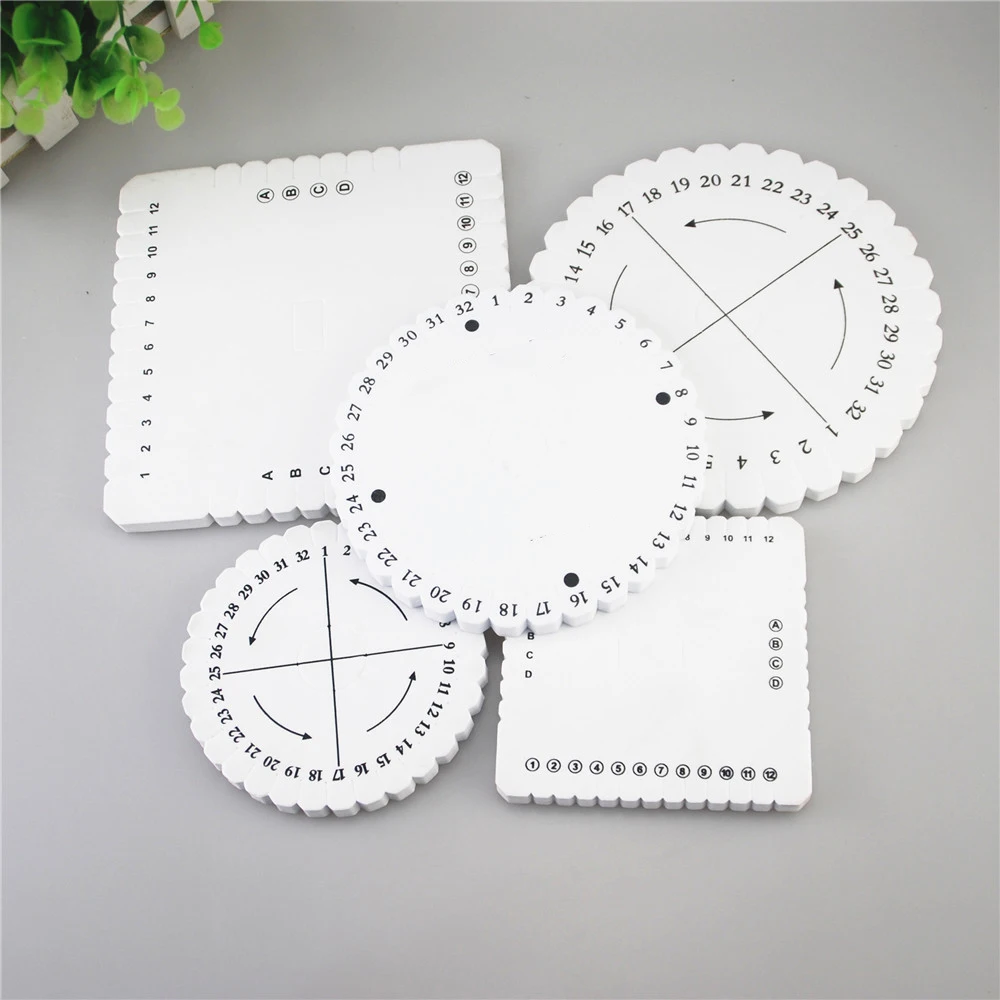 Foam Square Round 4x Jewelry Desgin Board DIY Bracelet Accessories Kumihimo  Disk Foam Disc Braiding Plate Braiding Disk for Loom - AliExpress