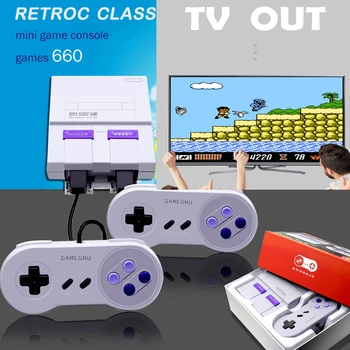 

Mini Retro Video Game Console For SNES 8 Bit For Entertainment System Built-in 660 Games Family Video Game Support TV HD Output