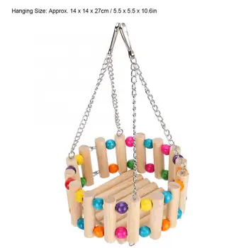 

Hamster Toy Wooden Chinchilla Rabbit Hammock Hamster Cage Hanging Toy Swing Pet Chewing Toy Wooden