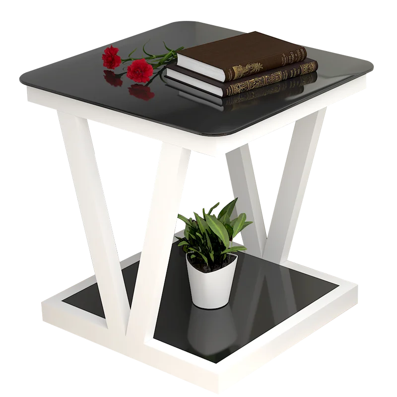 

Simple mini-small-size living room, square-type tea table, a few corners of the sofa.