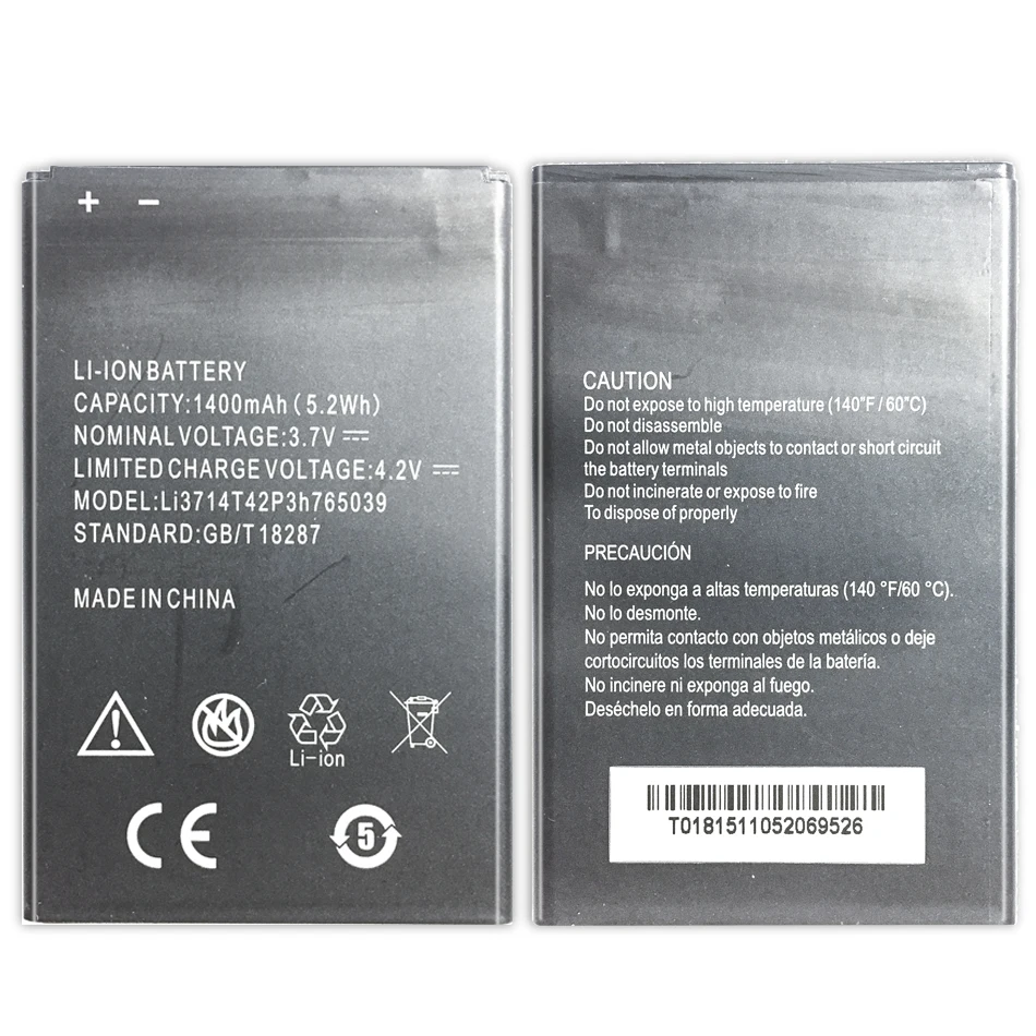 Аккумуляторная батарея LI3714T42P3H765039 для zte Blade A3 T220 AF3 T221 A5 AF5, высокосменная батарея, реальная емкость 1400 мАч