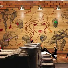 Индивидуальное изготовление, большая настенная живопись тренд Ретро Европейский и американский стиль салон красоты оснастка обои