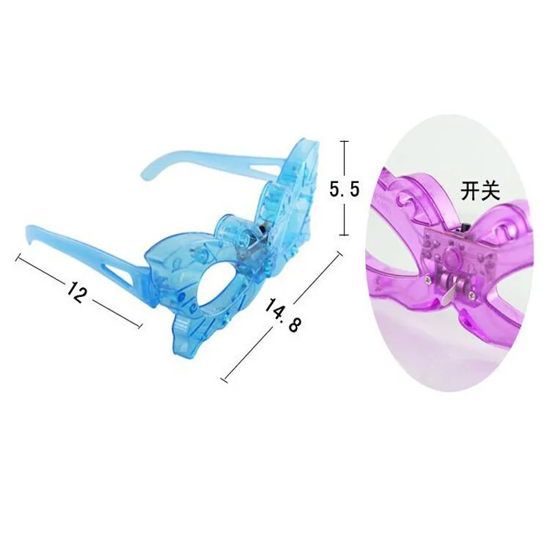 Led Neon Glow Glasses Glowing Toys Flash Butterfly Party KTV Bar Birthday Kid Toys led Party Sunglasses Glow In The Dark Toy (2)