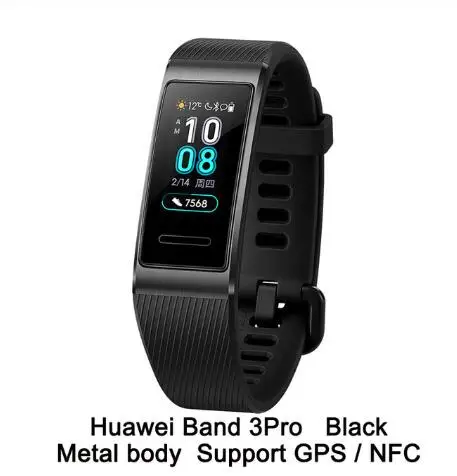 Band 3 Pro Black huawei Band 3 Band 3 Pro умный Браслет 0,95 дюймов экран Спортивный трекер плавание Водонепроницаемый Bluetooth фитнес-трекер - Цвет: Band 3 Pro Black