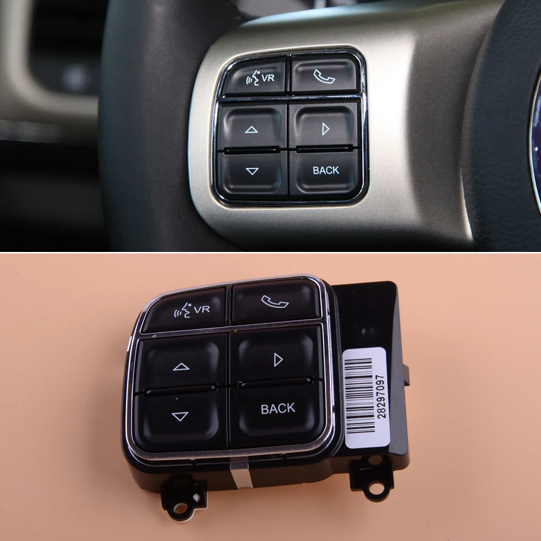 56046255ad Front Left Steering Wheel Evic Control Switch Fit For Dodge