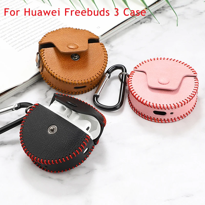Кожаный чехол для наушников huawei Freebuds 3 Чехол TWS беспроводной противоударный