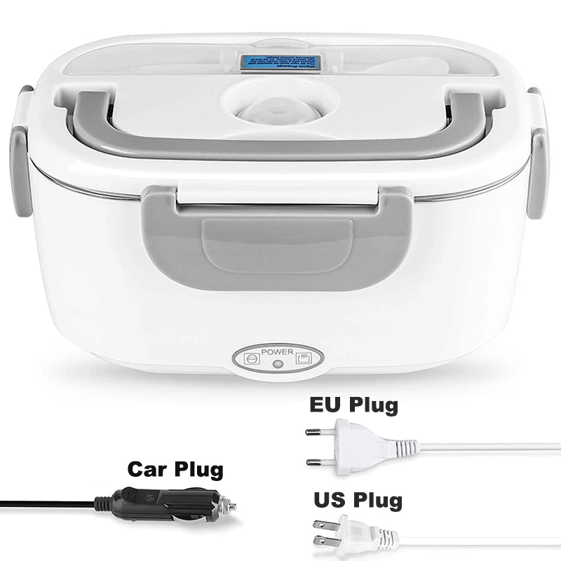 Portable Electric Heated Heating Lunch Box Bento Food Warmer EU/US/Car Plug 12V