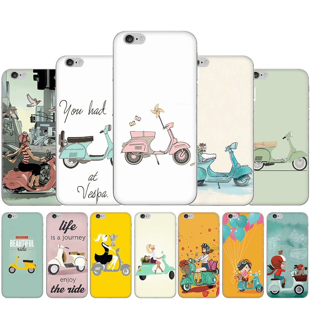 Vespa Scooter Hard Phone Cover Case for iphone 5 5s SE 2020 5C 6 6s 7 8 Plus X XR XS Max 11 Pro | Мобильные телефоны и