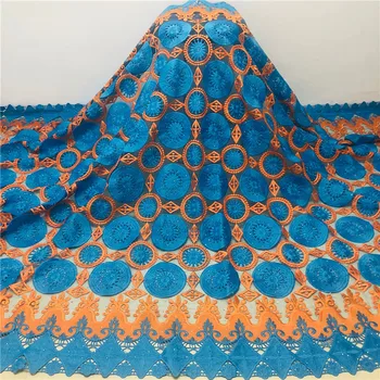 

Excellent African cord lace (5yards/pc)Free shipping faric with loverly flowers design two colors water soluble lace! 27La72303