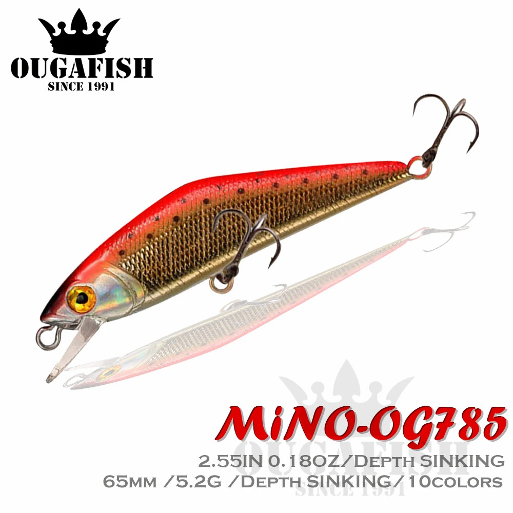 

Minnow Fishing Lure Weights 5.2g/65mm Sinking Fake Bait Hard Trolling Whopper Bass Fishing Tackle Jerkbait Articulos De Pesca